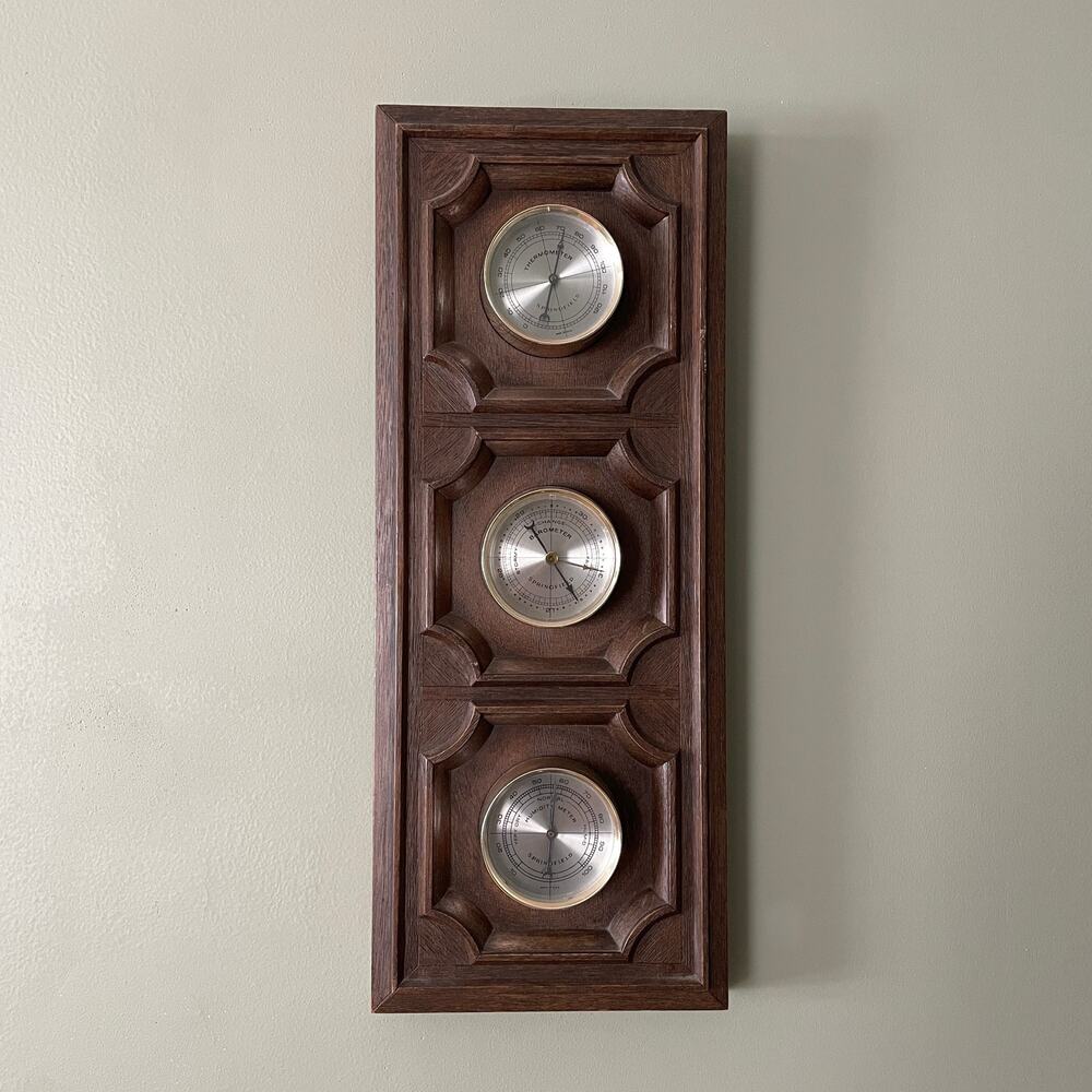 Vintage MCM Springfield Wall Weather Station - USA Made